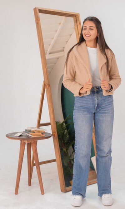 Cropped PomPom Coat
