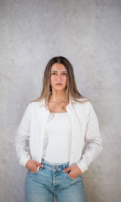 Cropped Poplin Chemise