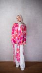 Satin Floral Cardigan