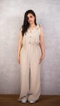 Linen Tie-Strap Jumpsuit