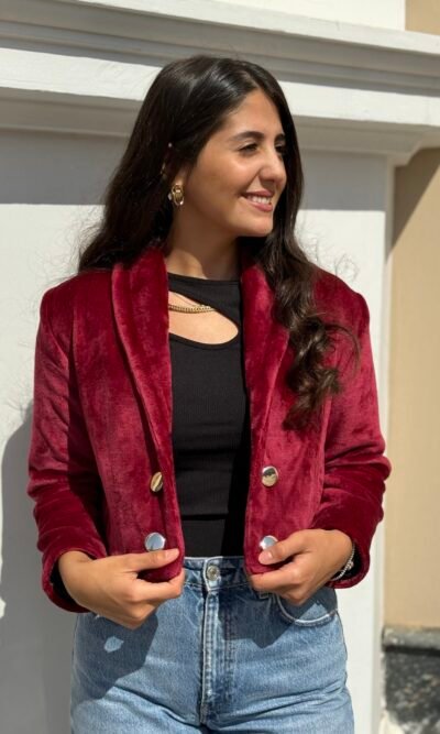 Fur Cropped Blazer