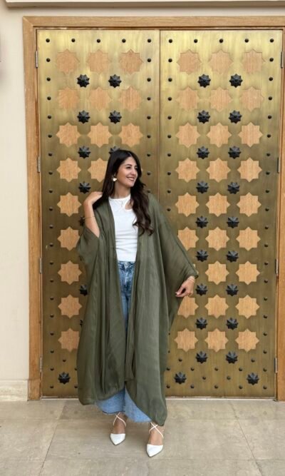 Crincle Olive Kaftan