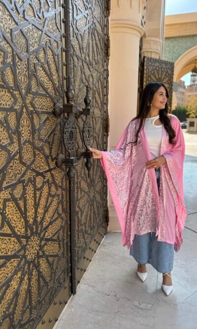 Half & Half Pink Kaftan