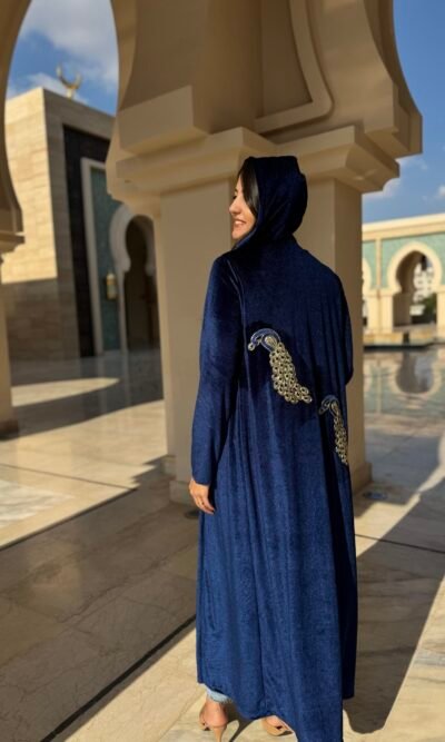 Peacock Velvet Kaftan