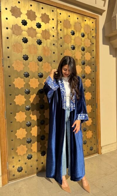 Arabic Calligraphy Velvet Kaftan