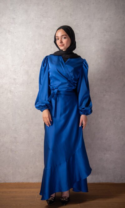Satin Wrap Dress