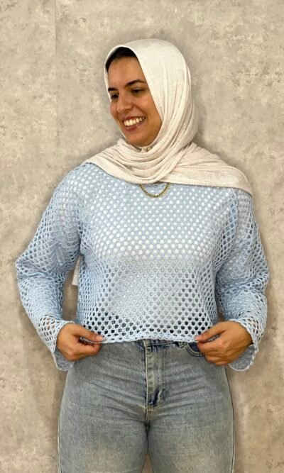 Blue Crochet Top