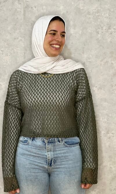 Olive Crochet Top